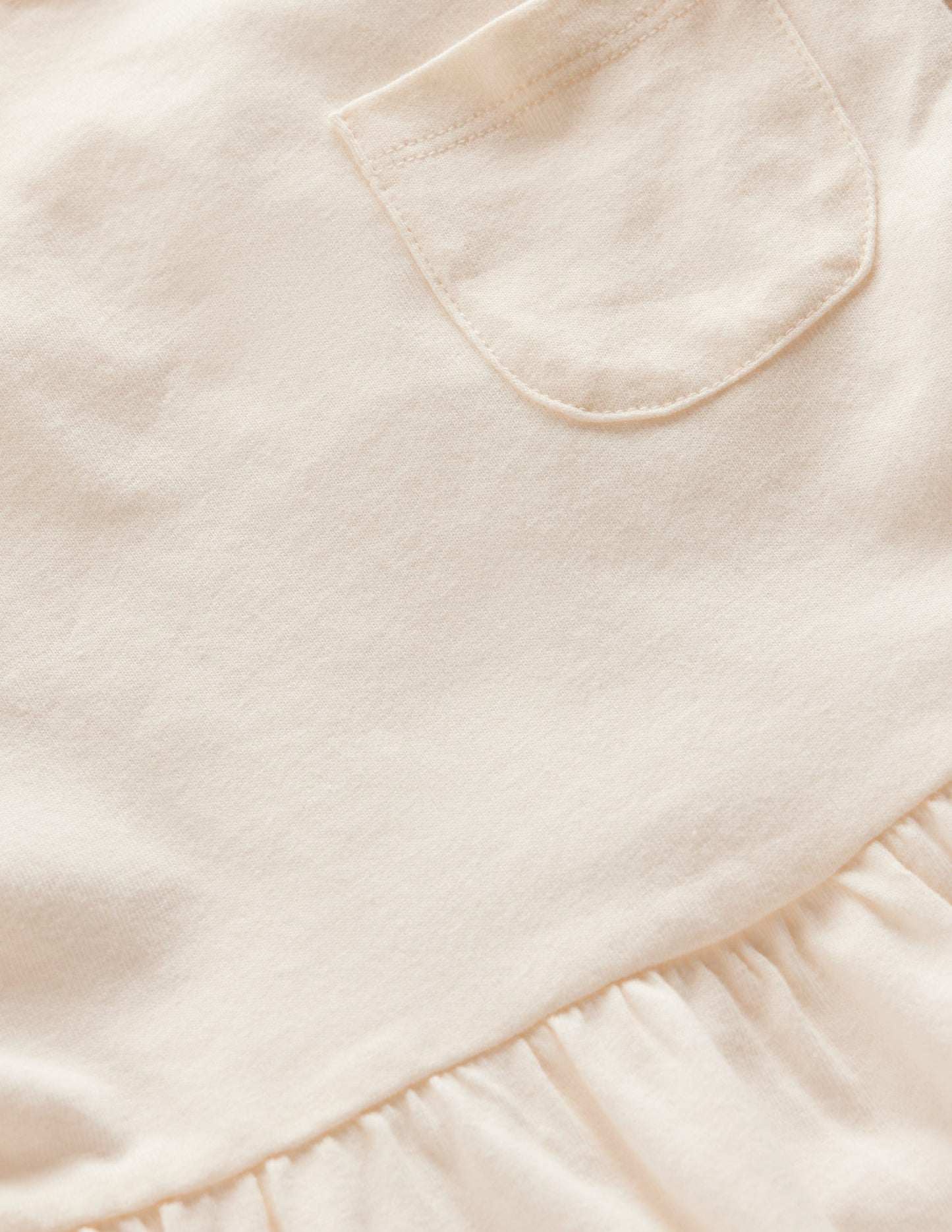 Long Sleeve Peplum Top-Soft Ivory