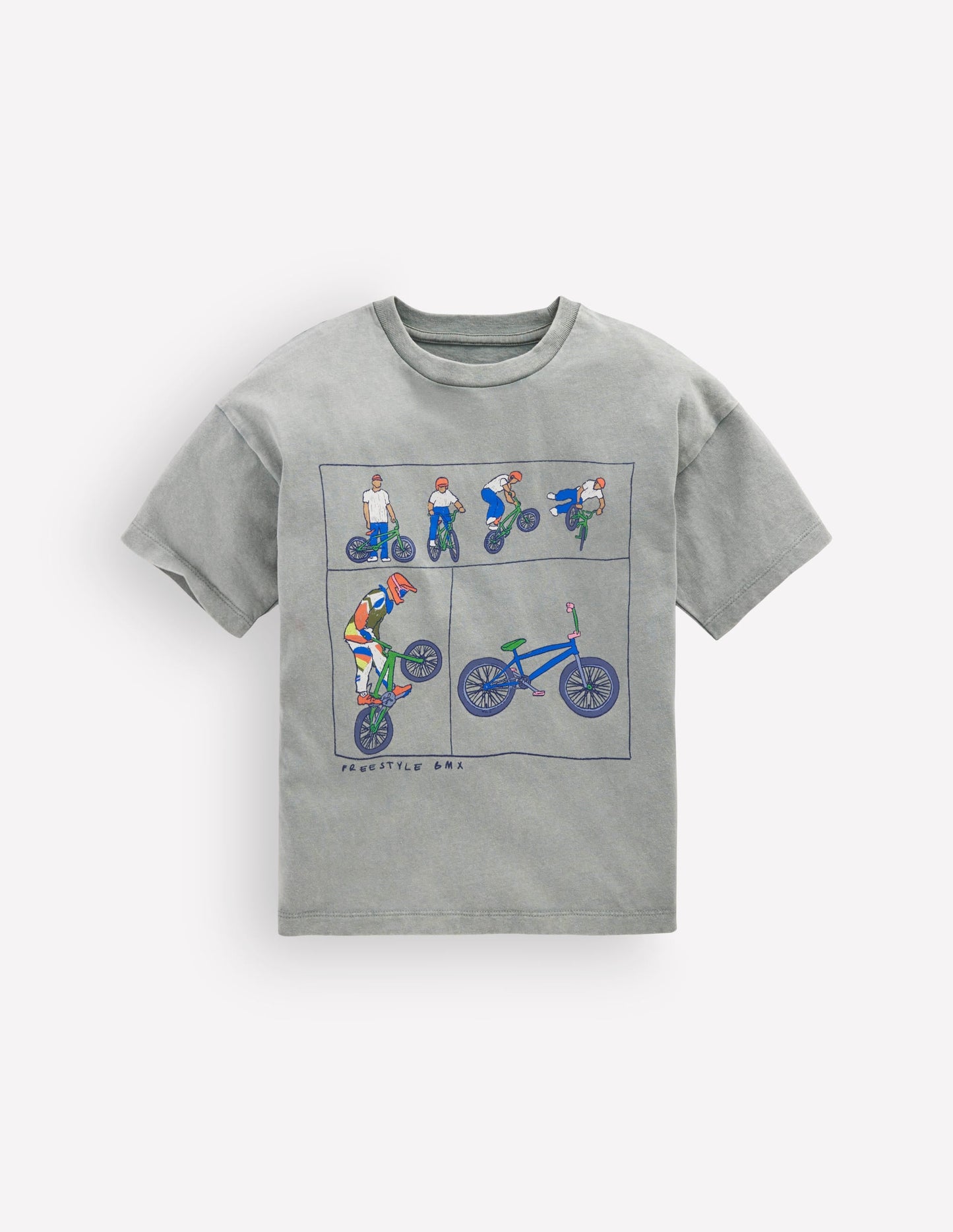 Short Sleeve Printed T-shirt-Bamboo Cane Freestyle Bikes