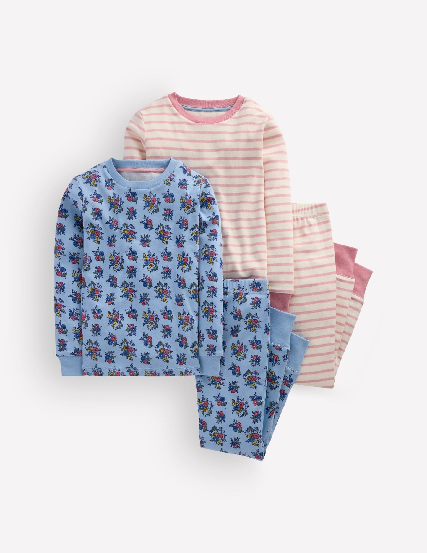 Twin Pack Snug Pyjamas-Floral