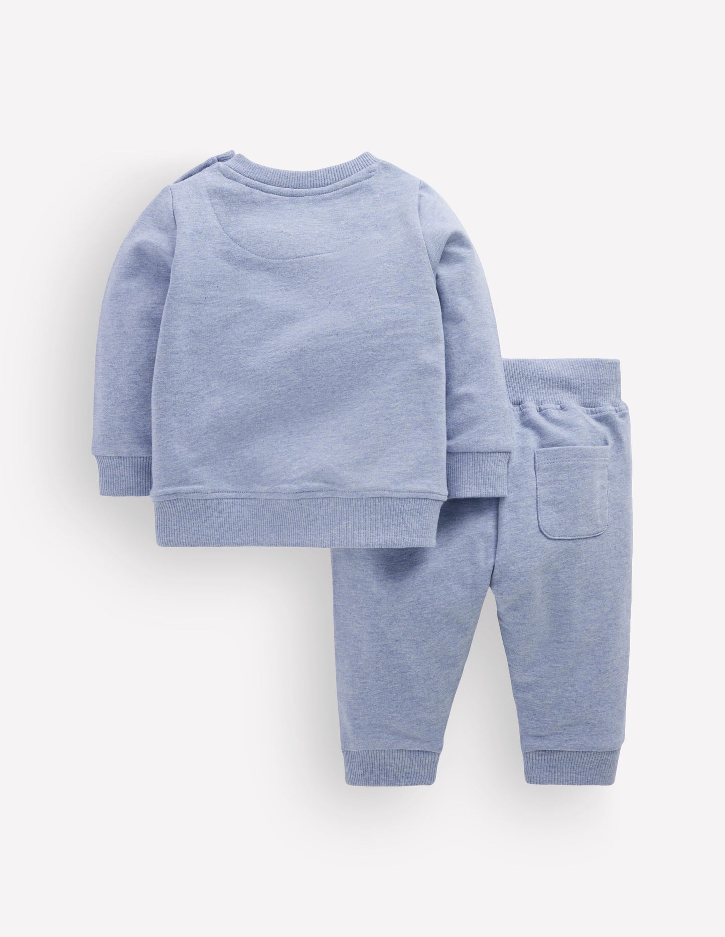 Appliqué Sweatshirt Set-Blue Marl Farm