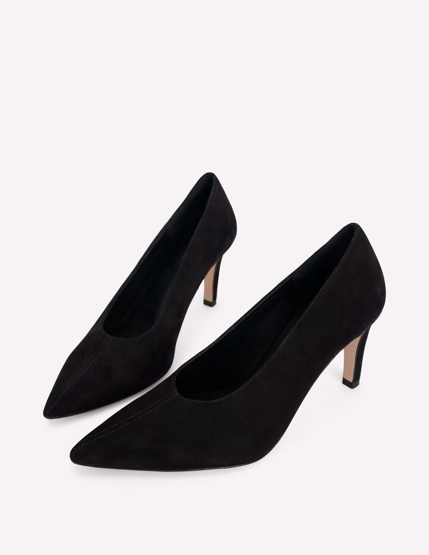 Pointed Court Shoes-Black