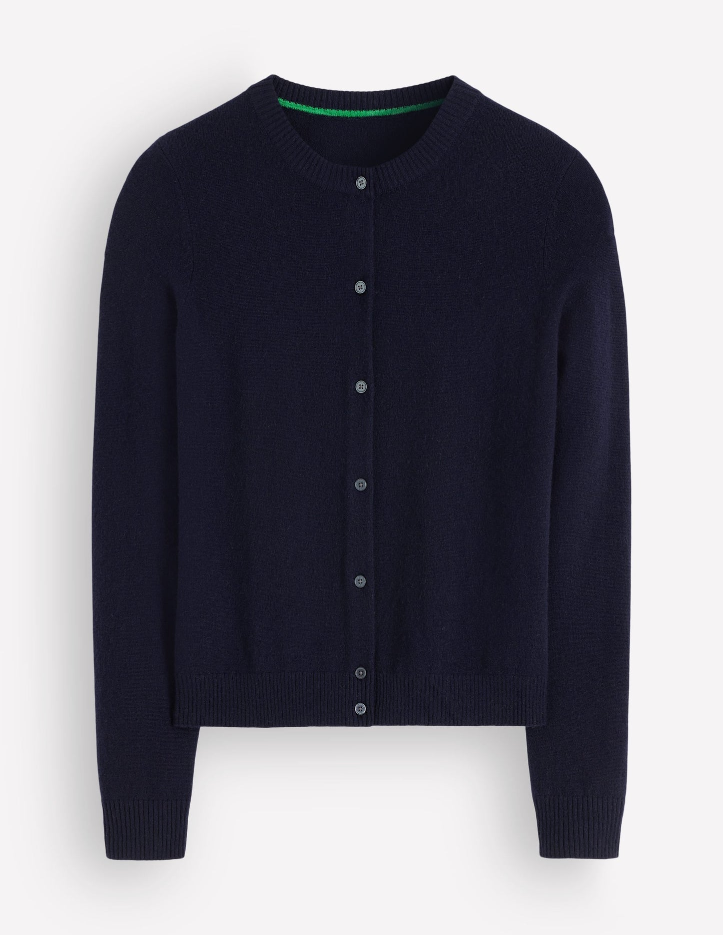 Elsie Cashmere Crew Cardigan-Navy