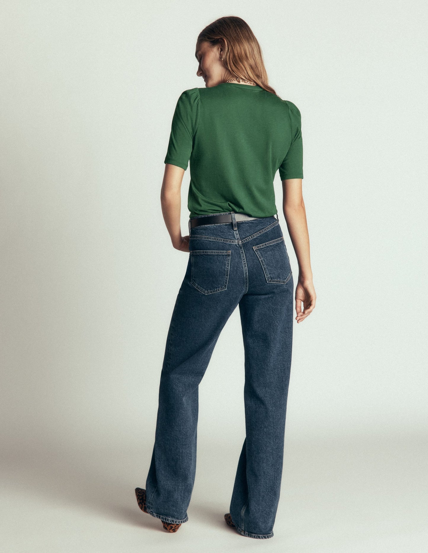 Supersoft Short Puff Shirt-Hunter Green