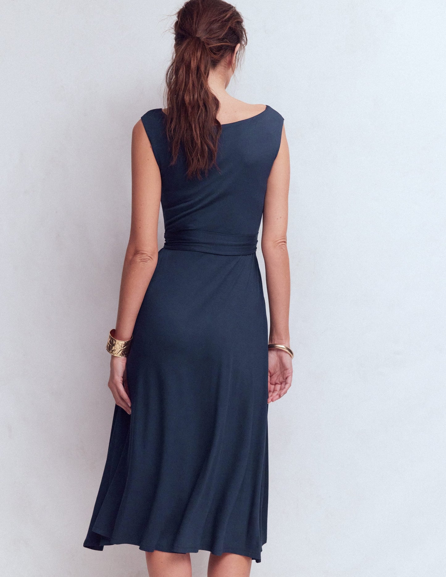 Tamsin Jersey Midi Dress-Navy
