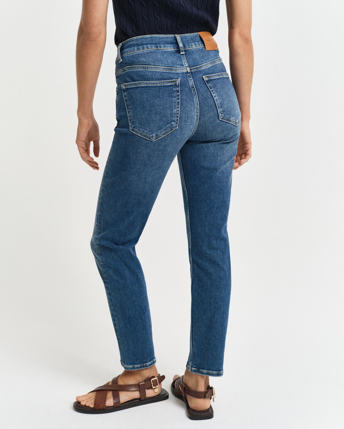 Jean coupe slim court