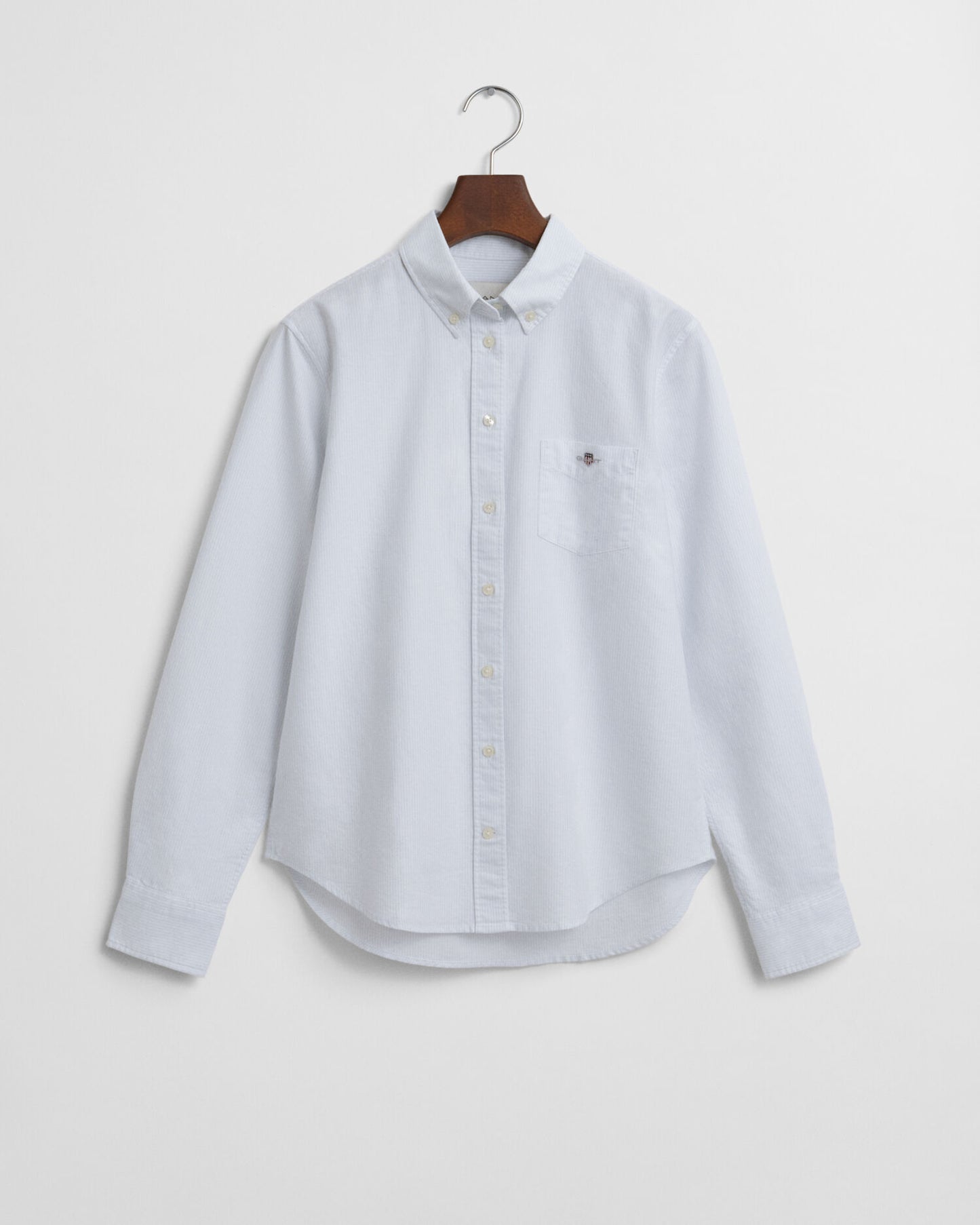 Regular Fit Klassisches Gestreiftes Oxfordhemd