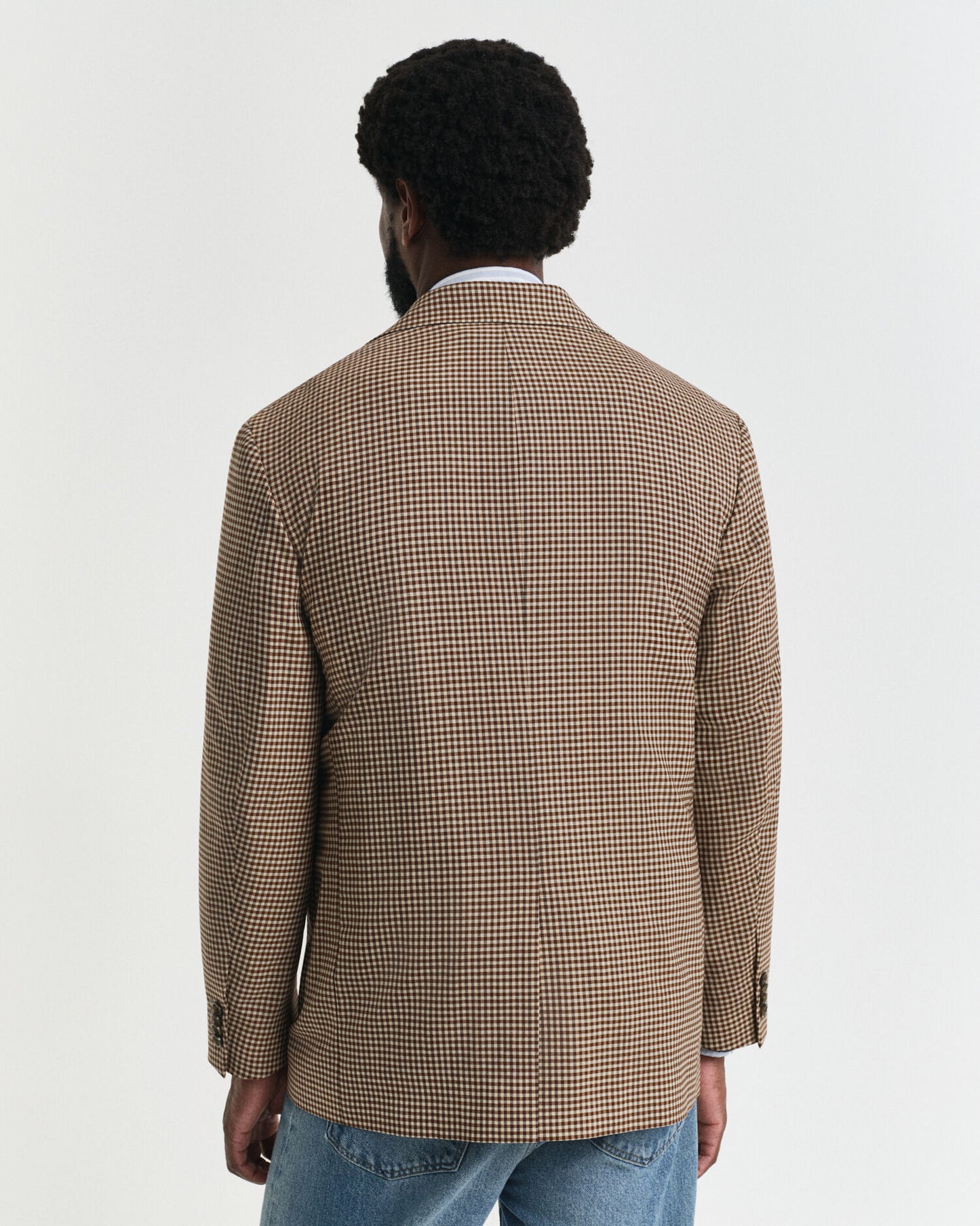 Blazer coupe décontractée à carreaux vichy