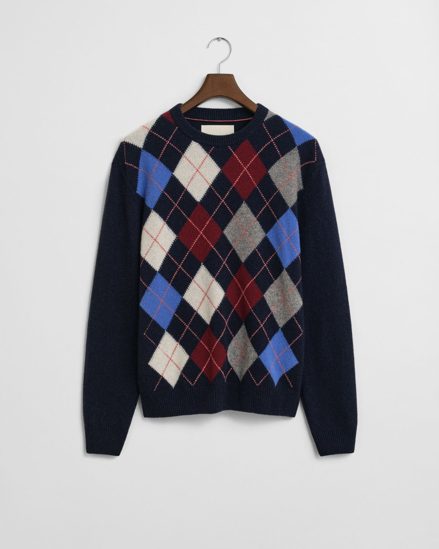Argyle-Pullover mit Rundhalsausschnitt