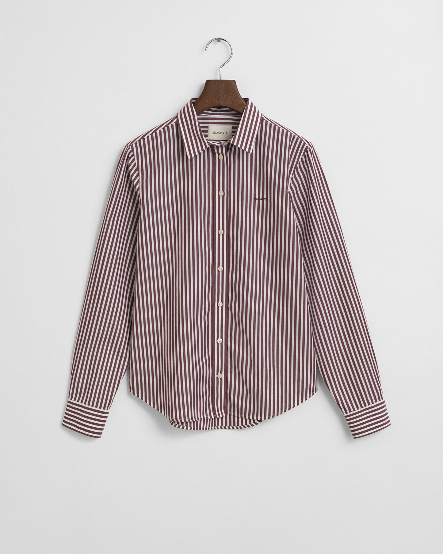 Chemise Popeline Classique Rayée Coupe Droite
