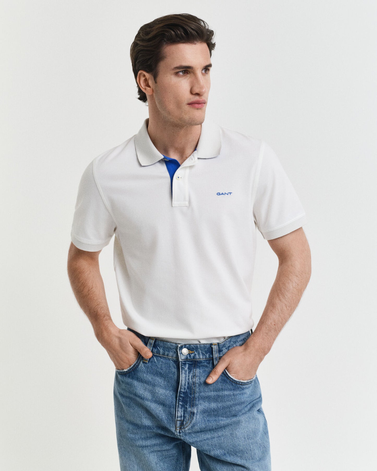 Polo-Piqué-Shirt mit Kontrastfarbe