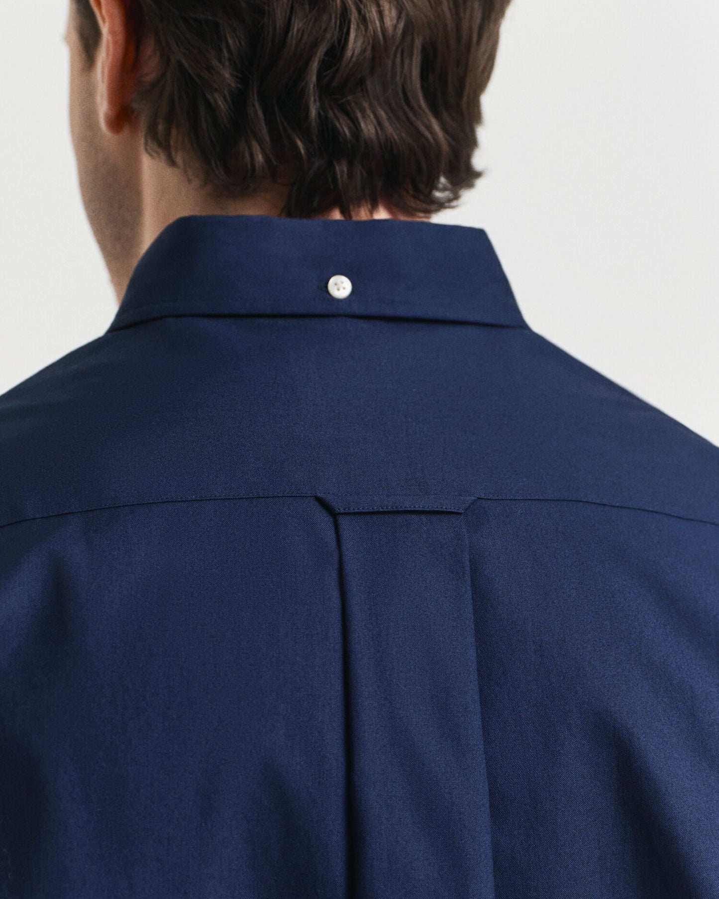 Chemise Oxford en point de croix coupe droite