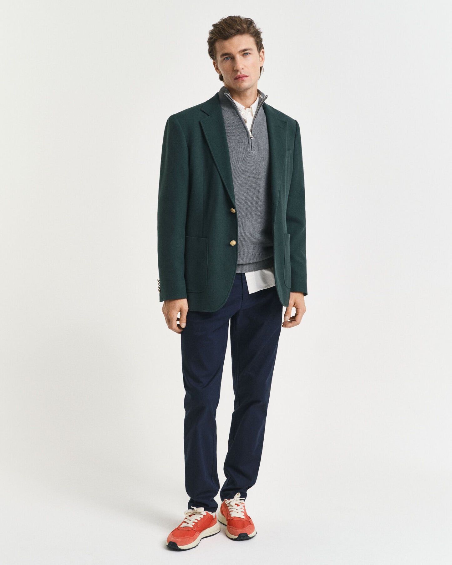 Baumwoll-Pikee-Half-Zip-Pullover