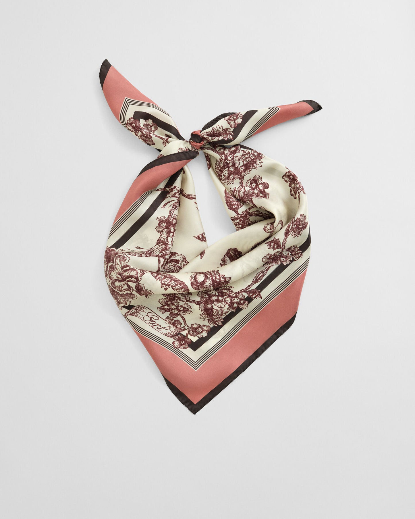 Foulard en soie imprimé arbres