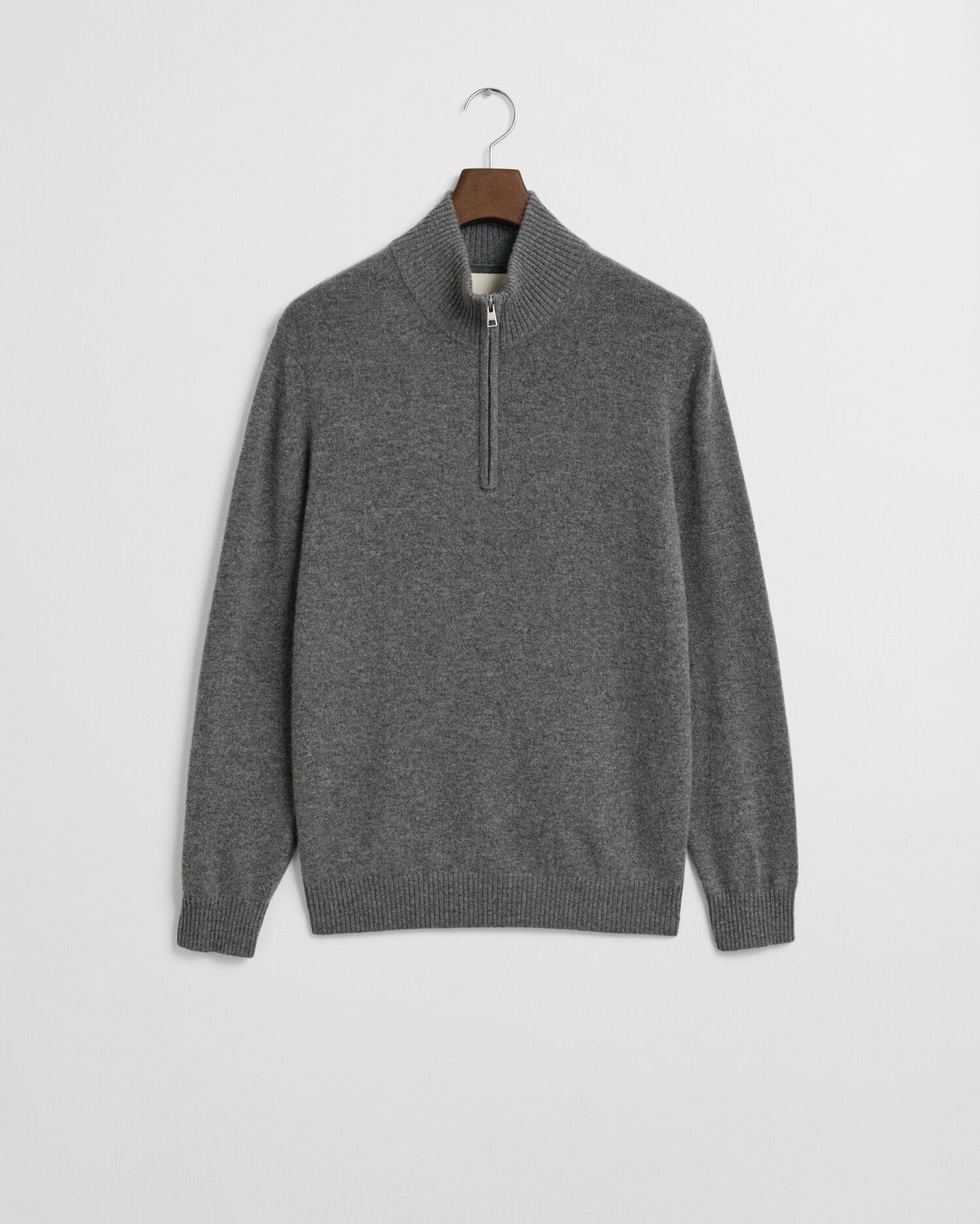 Kaschmir-Halbreißverschluss-Pullover