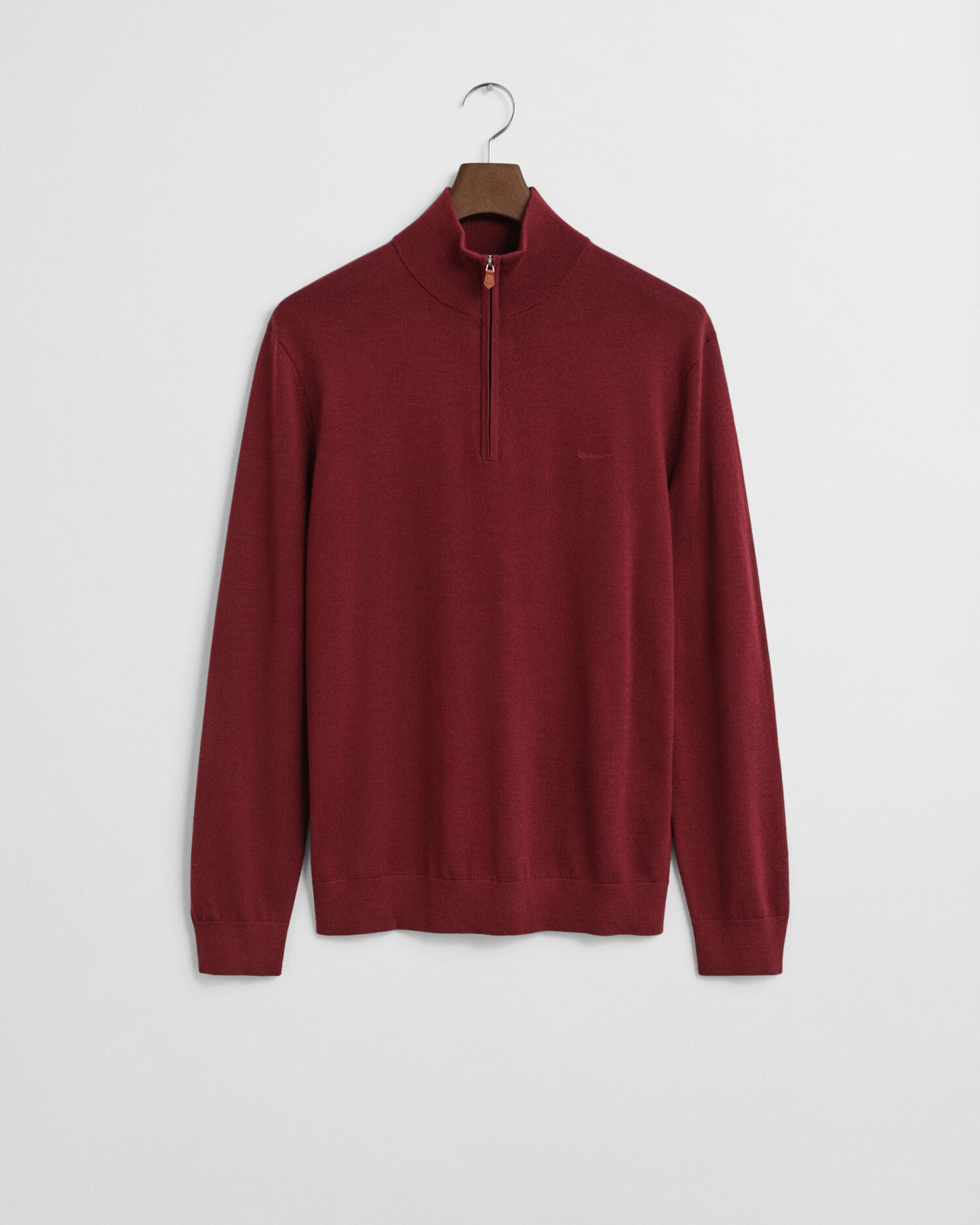 Pull mi-zippé en laine Mérinos extra fine