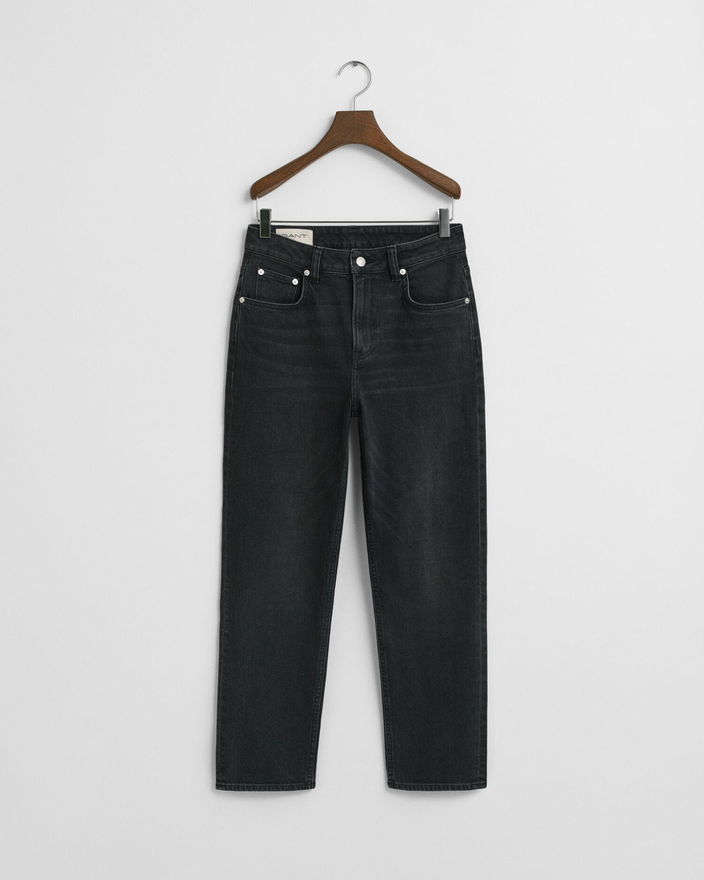 Cropped Straight Leg Stretch-Jeans