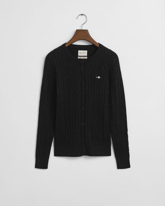 Cardigan en maille torsadée de coton stretch
