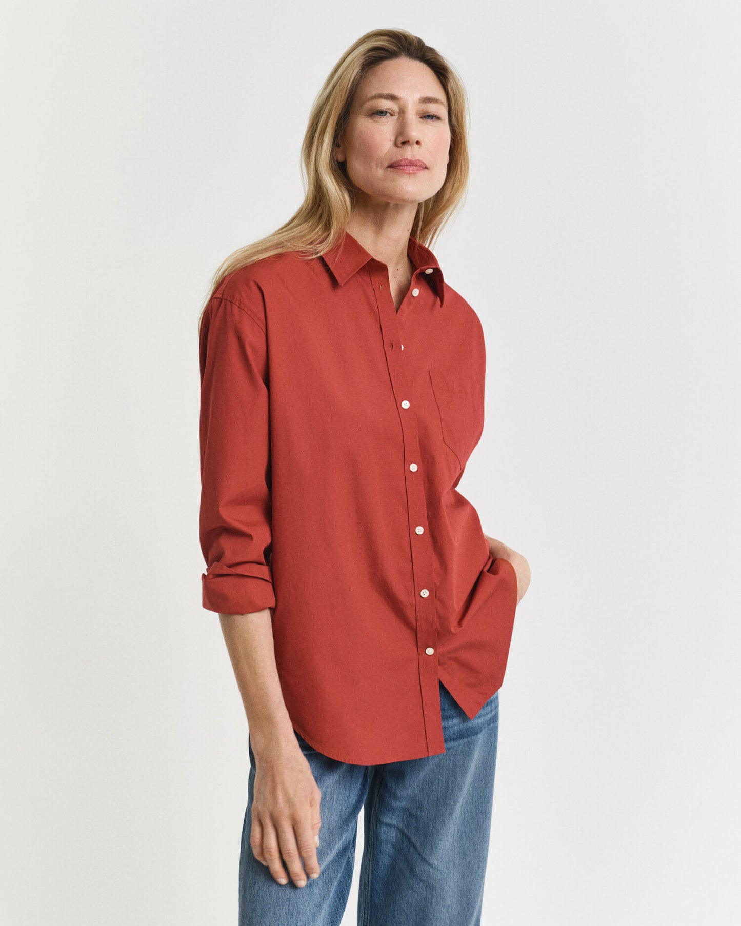 Relaxed Fit Hemd aus klassischem Popeline