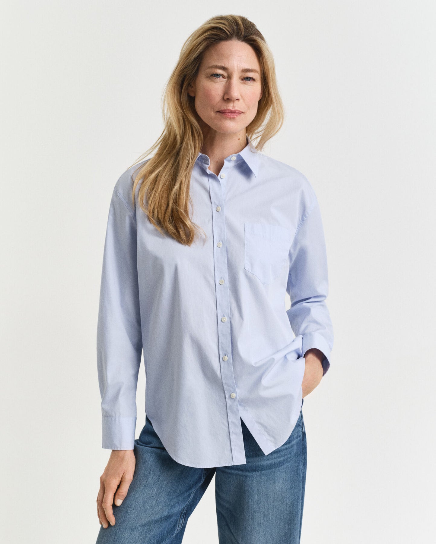 Relaxed Fit Hemd aus klassischem Popeline