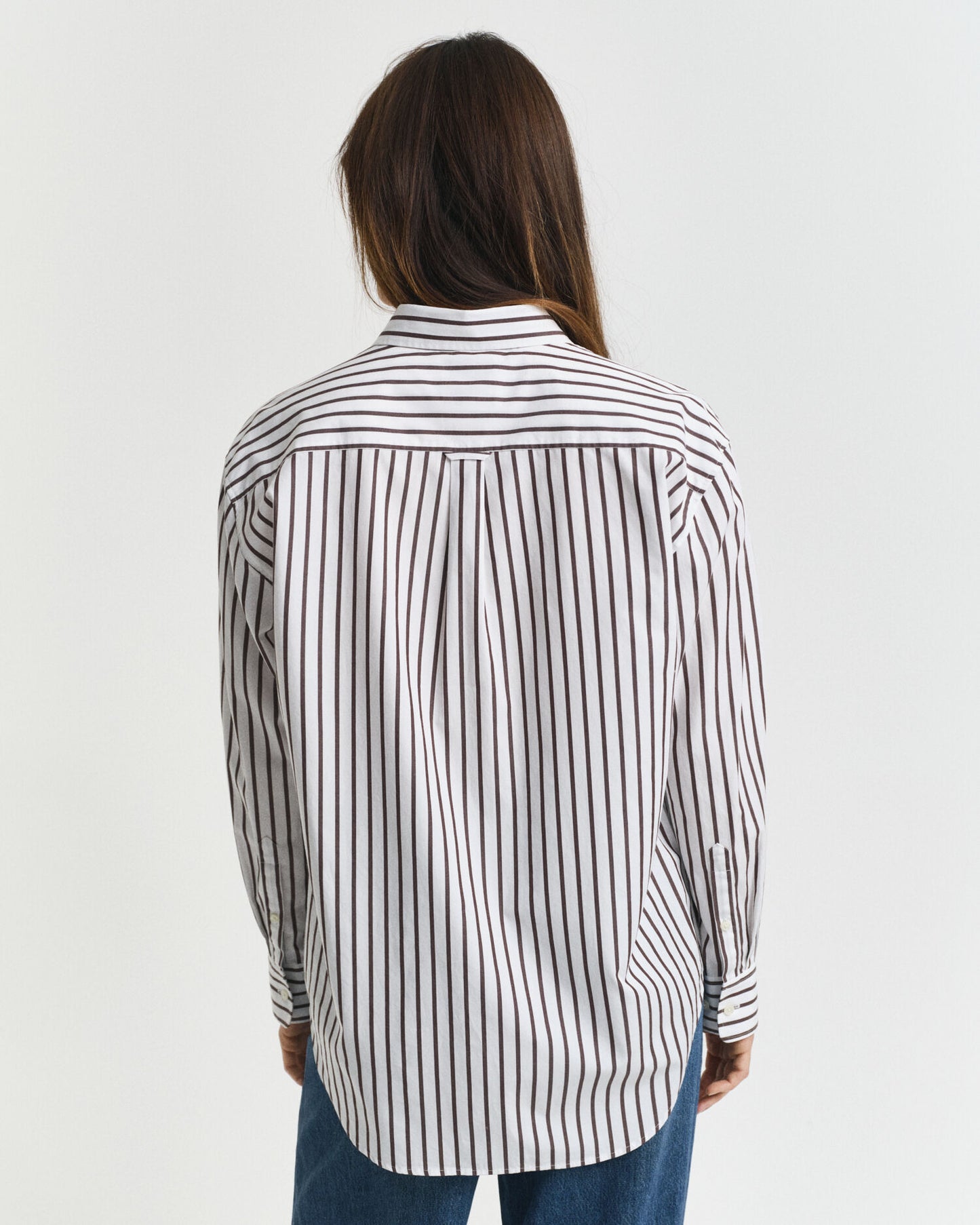 Relaxed Fit Hemd aus gestreiftem Popeline