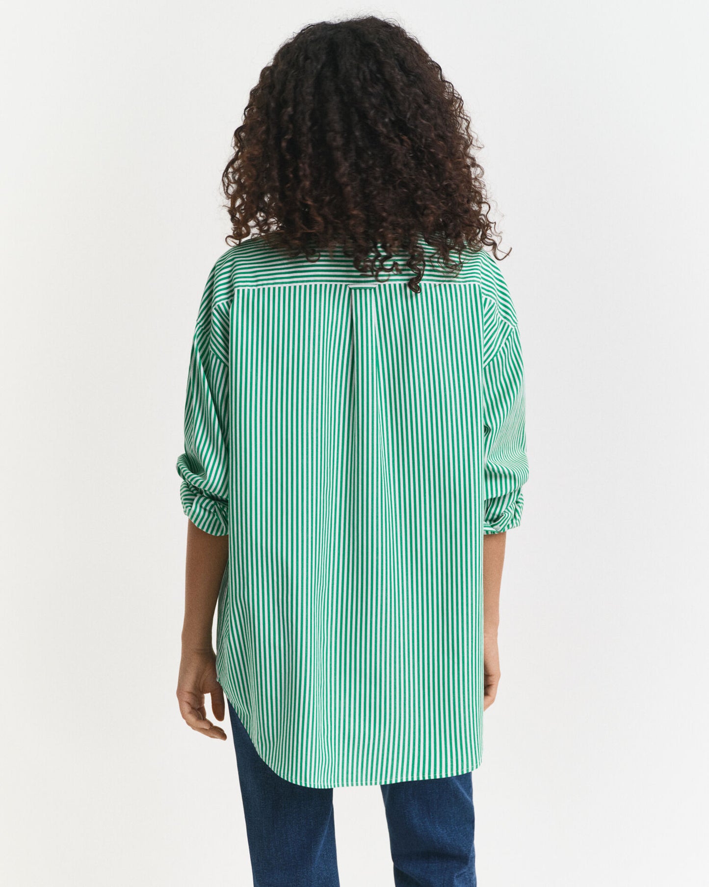 Oversized Popeline-Hemd mit klassischen Streifen