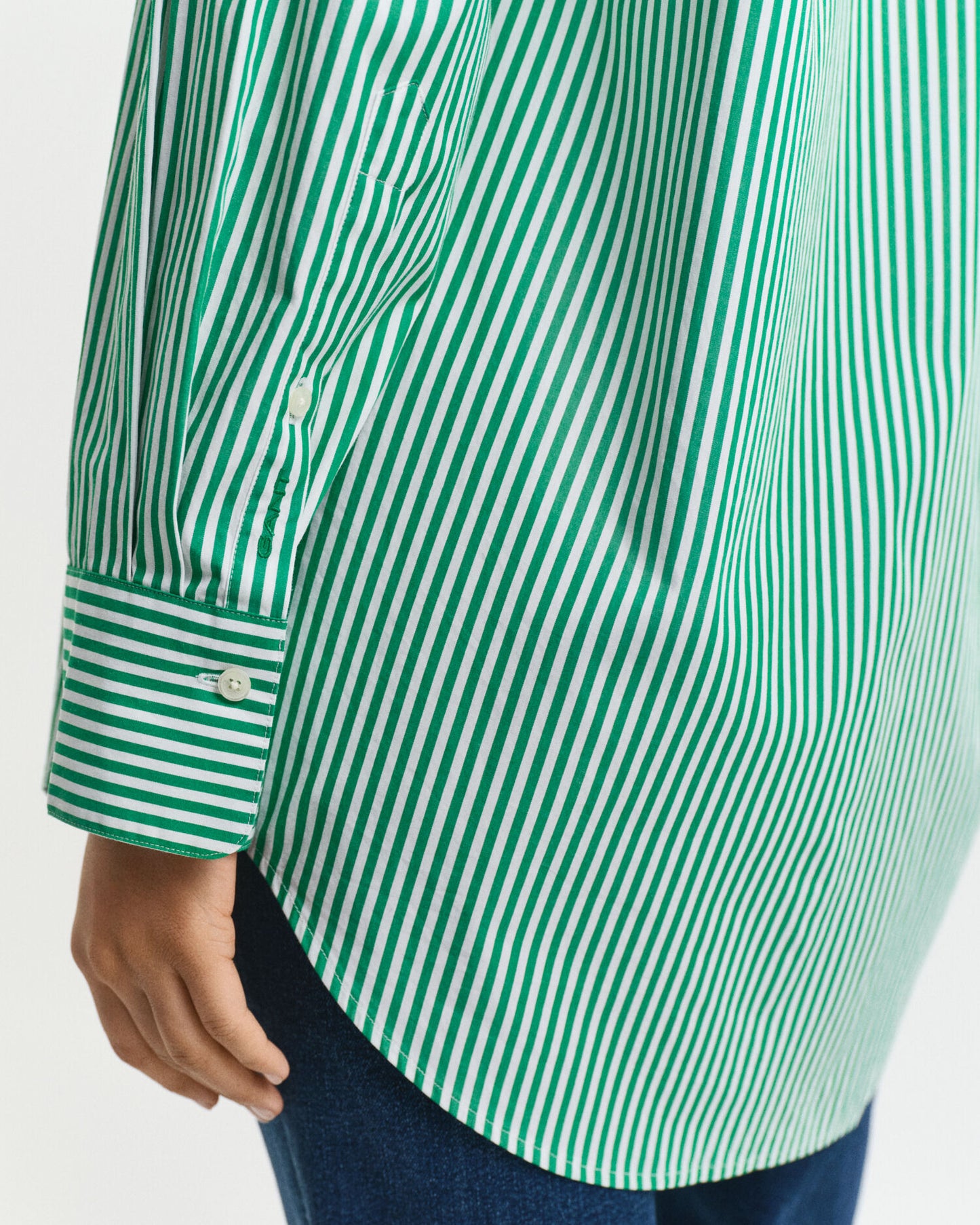 Oversized Popeline-Hemd mit klassischen Streifen
