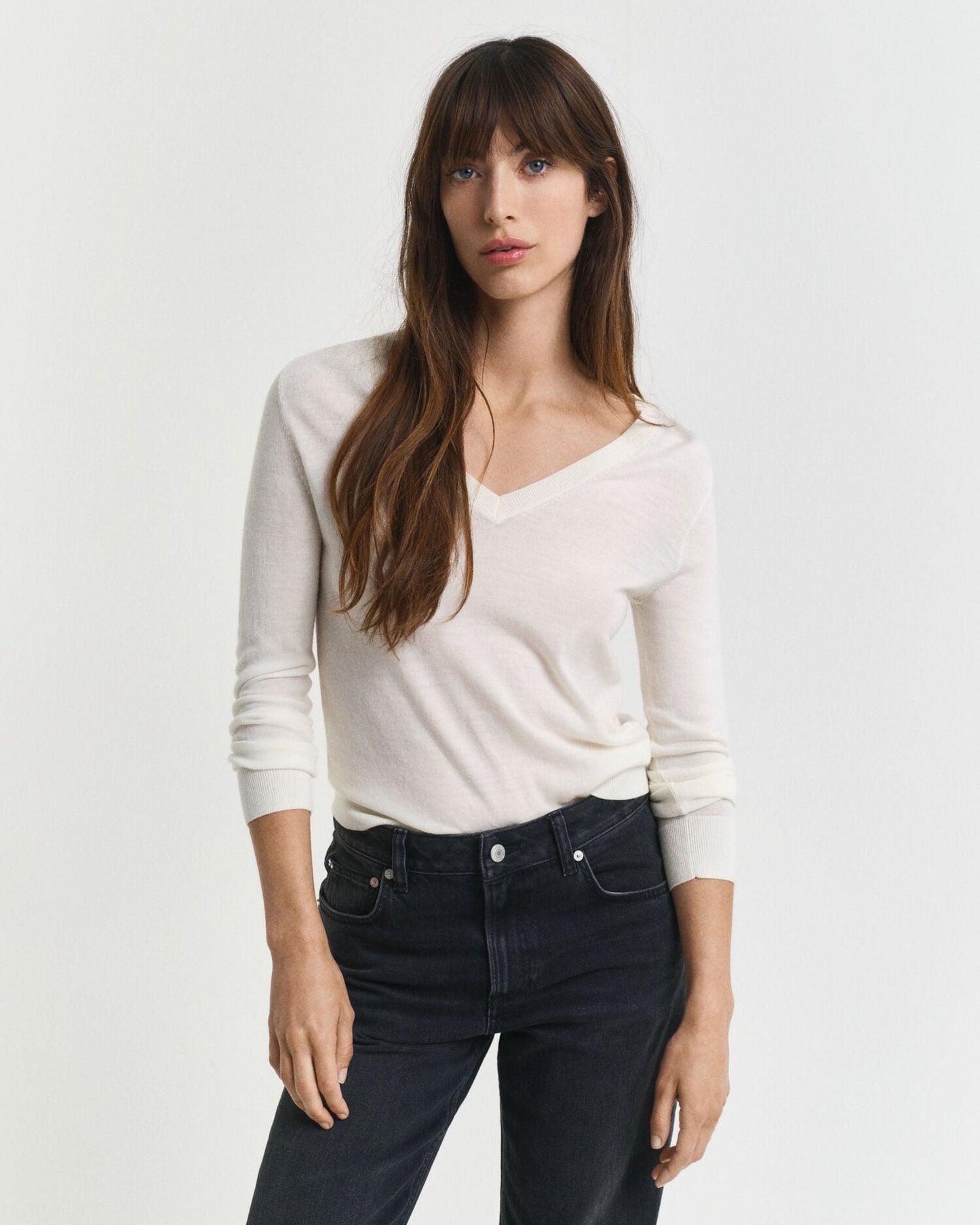 Pull en Laine Mérinos Extrafine Col V