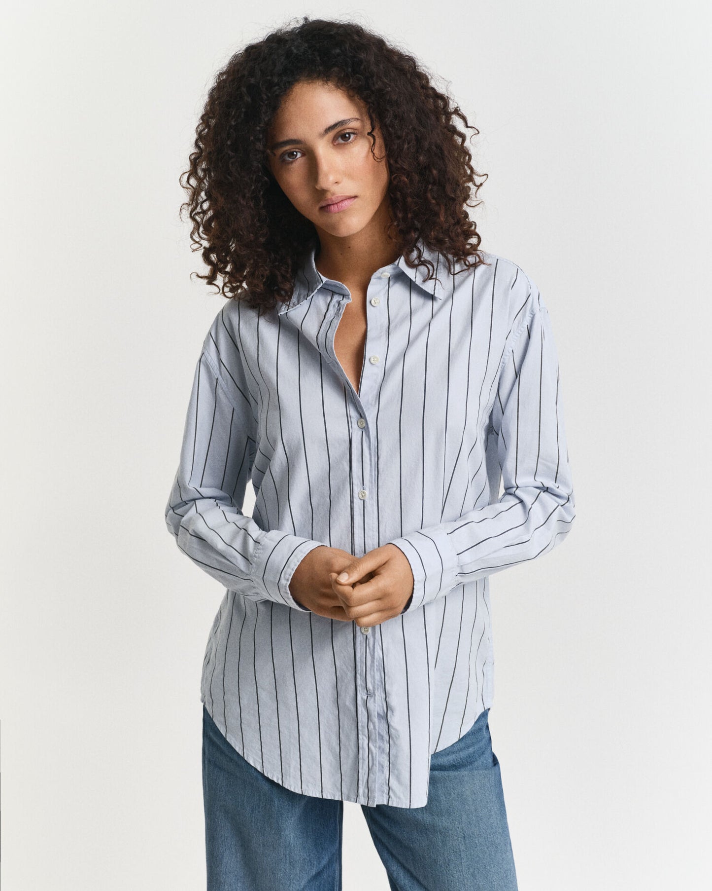Chemise Oxford de luxe rayée à coupe décontractée