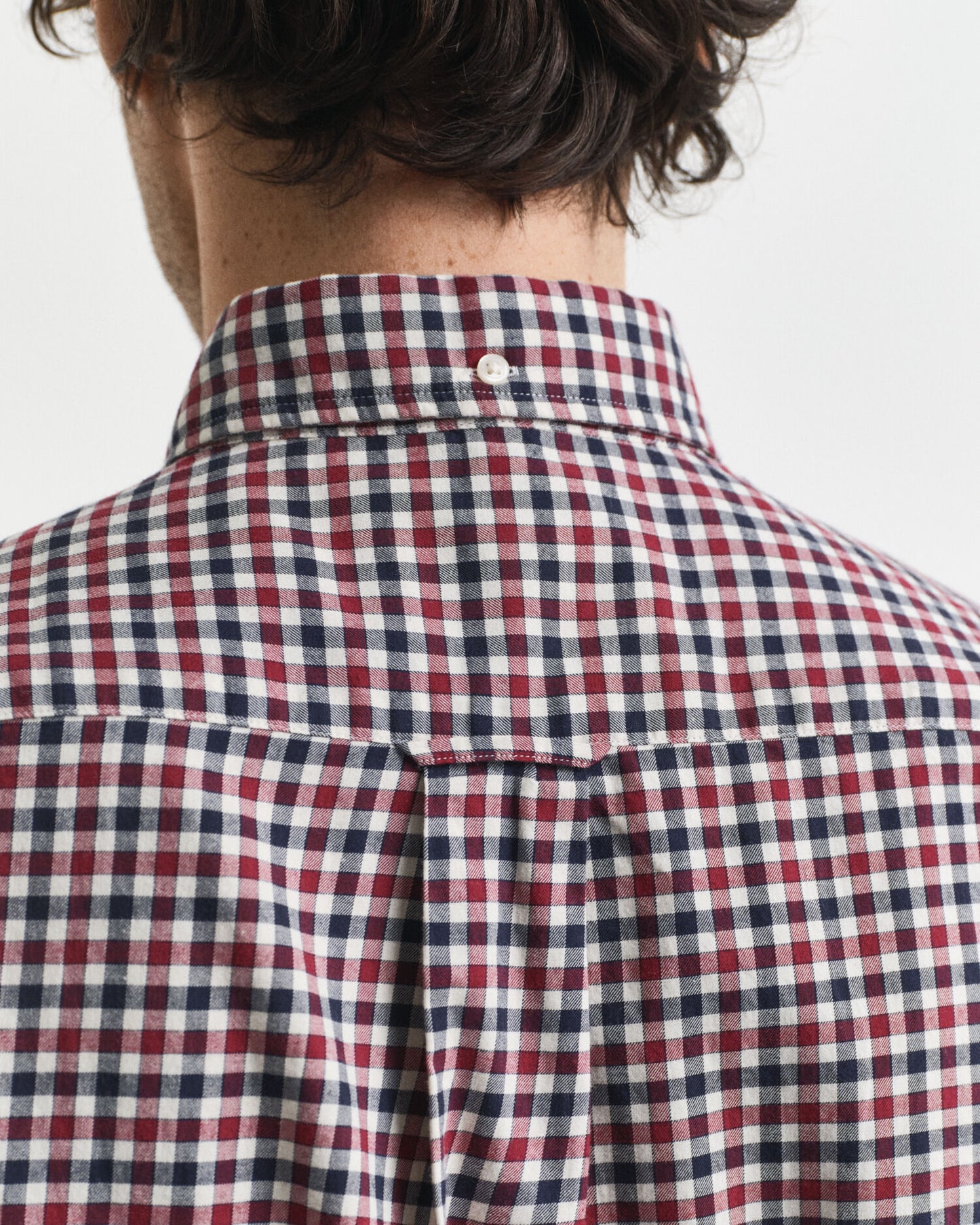 Chemise en twill de vichy coupe droite