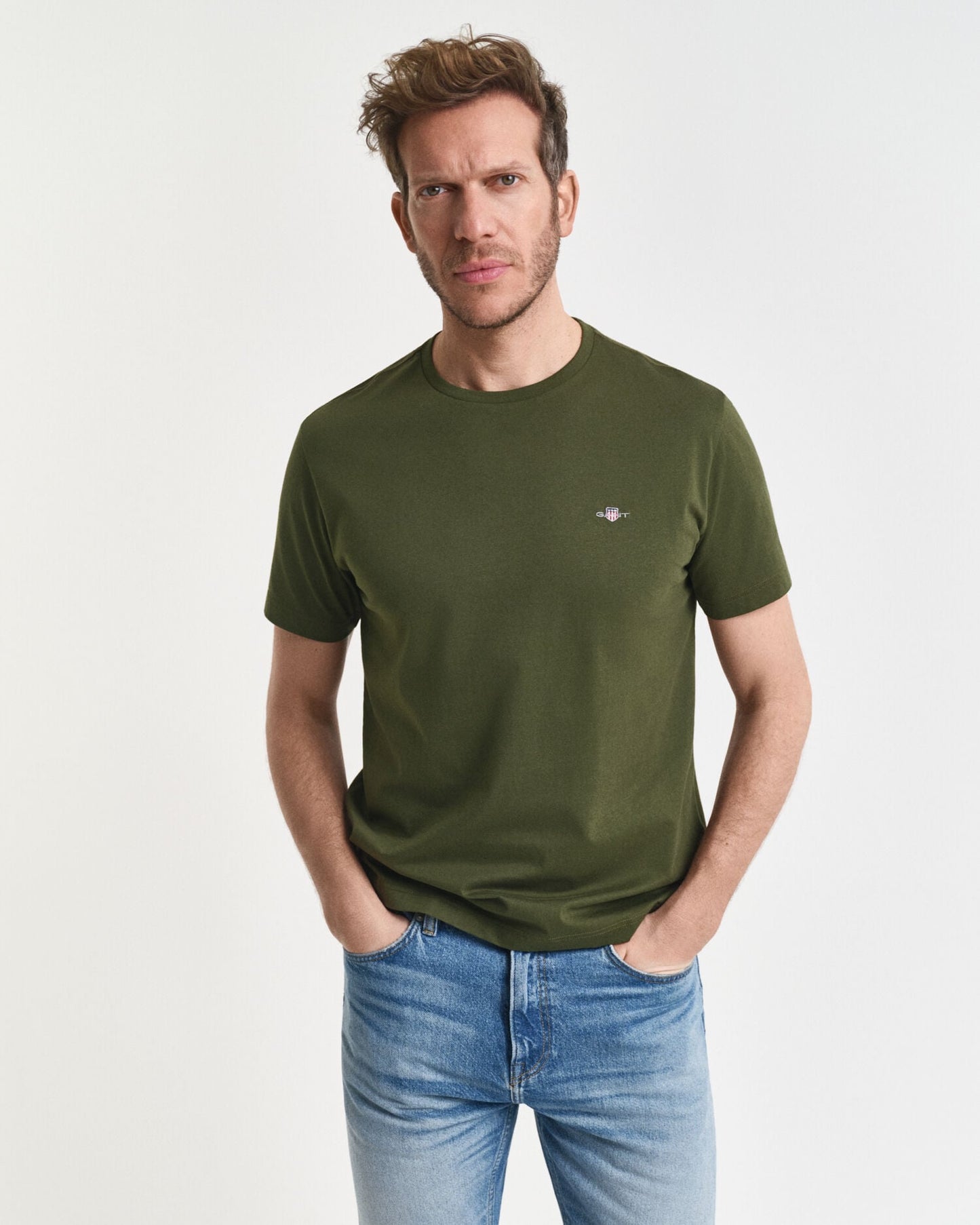 T-shirt écusson coupe droite