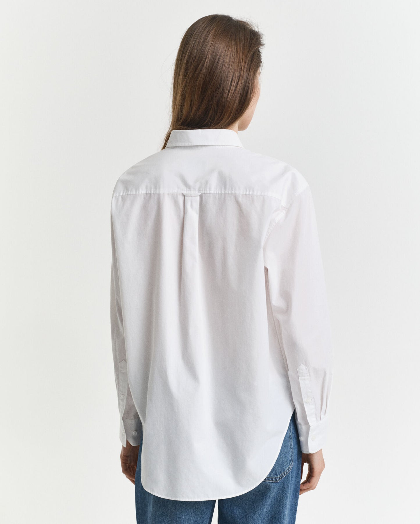 Chemise classique en popeline à coupe décontractée