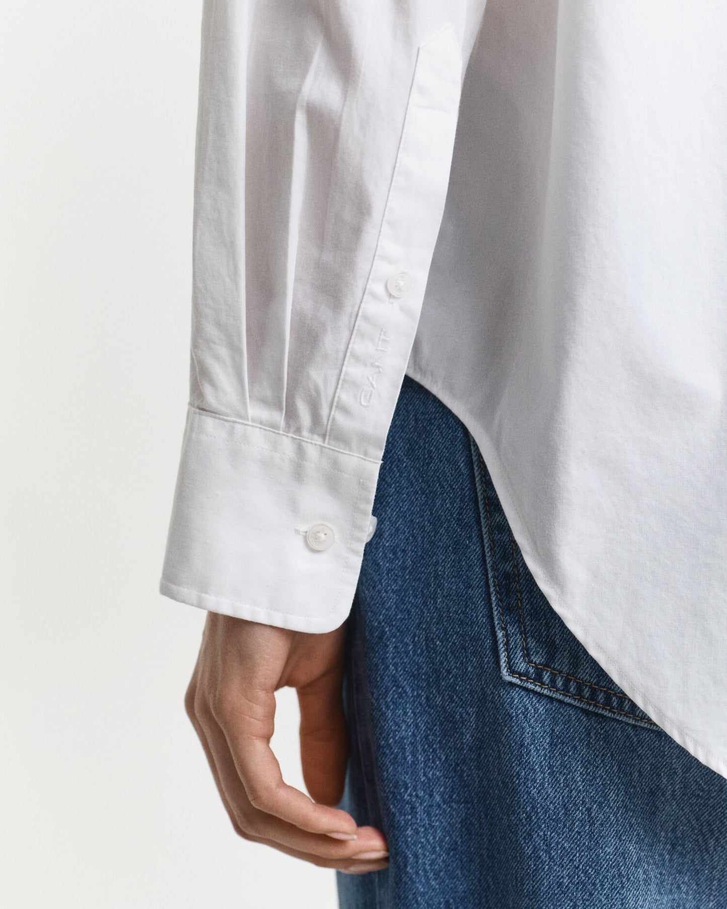 Chemise classique en popeline à coupe décontractée
