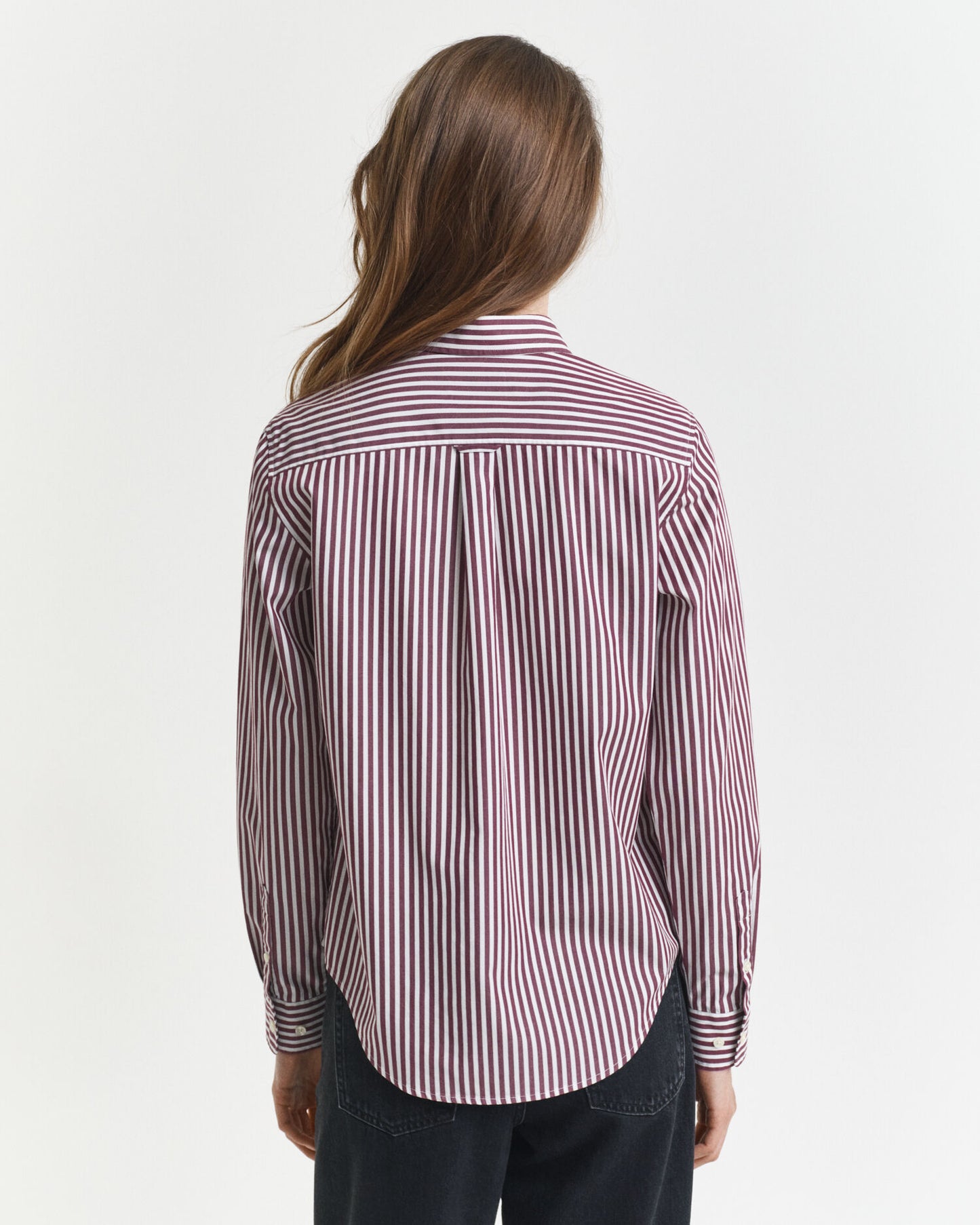 Chemise Popeline Classique Rayée Coupe Droite
