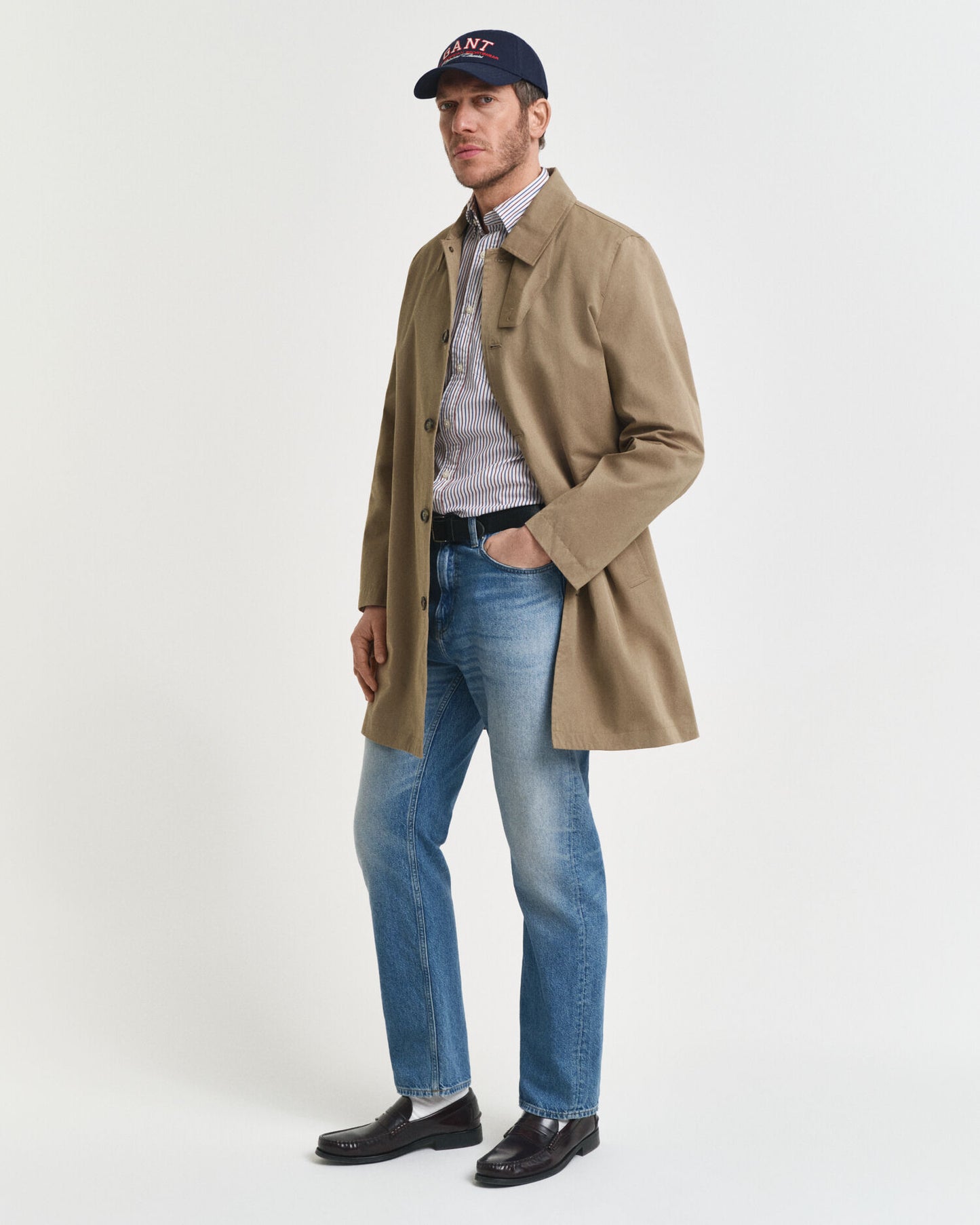 Regular Fit Gestreiftes Klassisches Popelinehemd