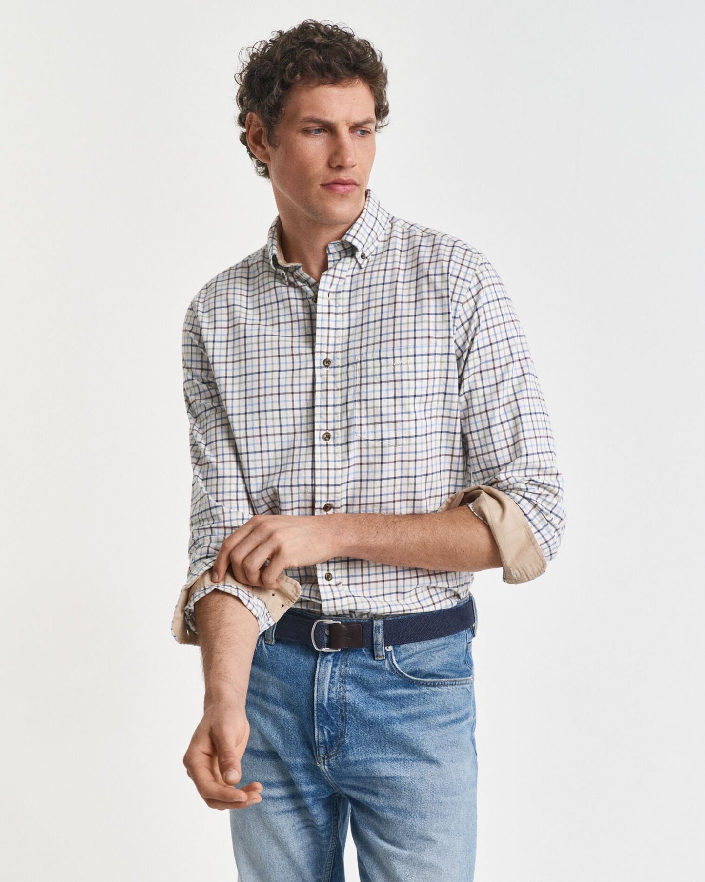 Regular Fit Hemd aus Tattersall-Twill