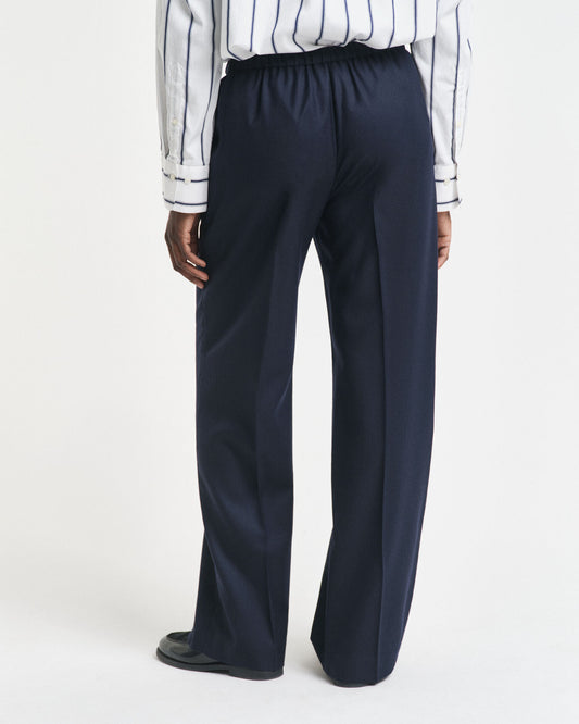 Pantalon en laine mélangée à enfiler
