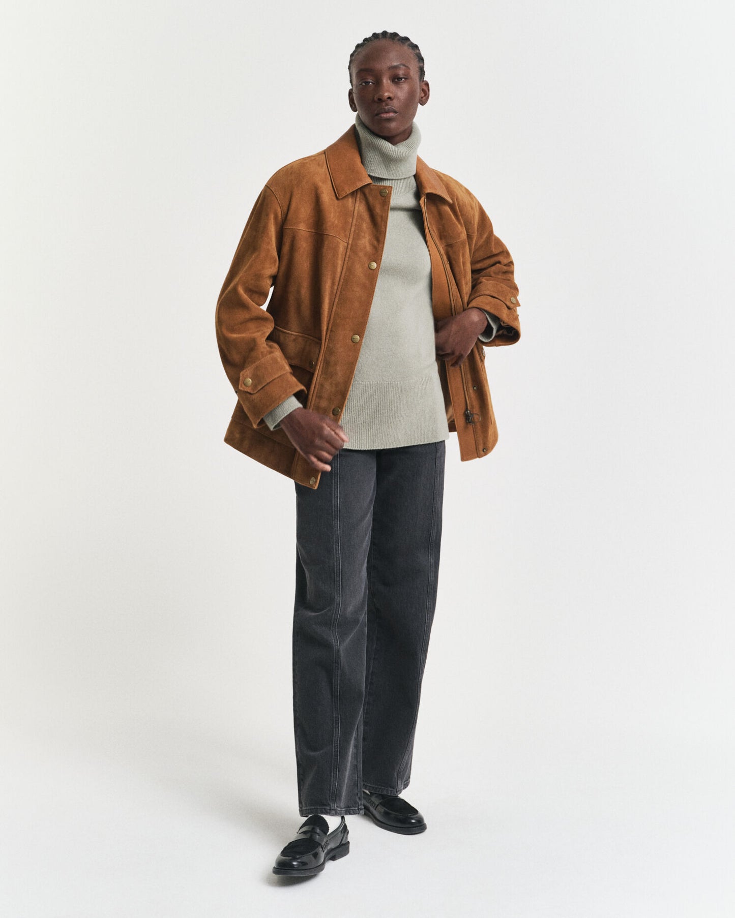 Pull col roulé doux en laine et cachemire mélangés