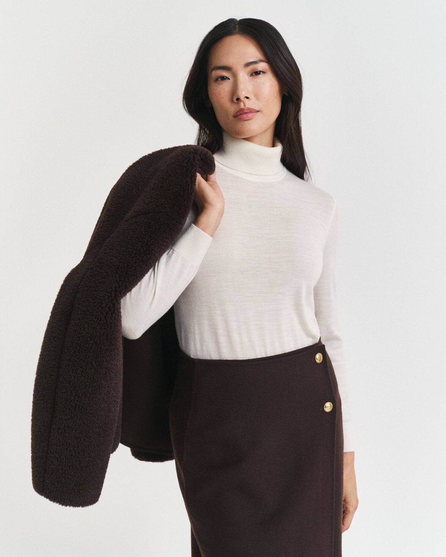 Feiner Rollkragenpullover aus Merinowolle