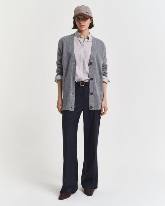 Pantalon ajusté en mélange de laine