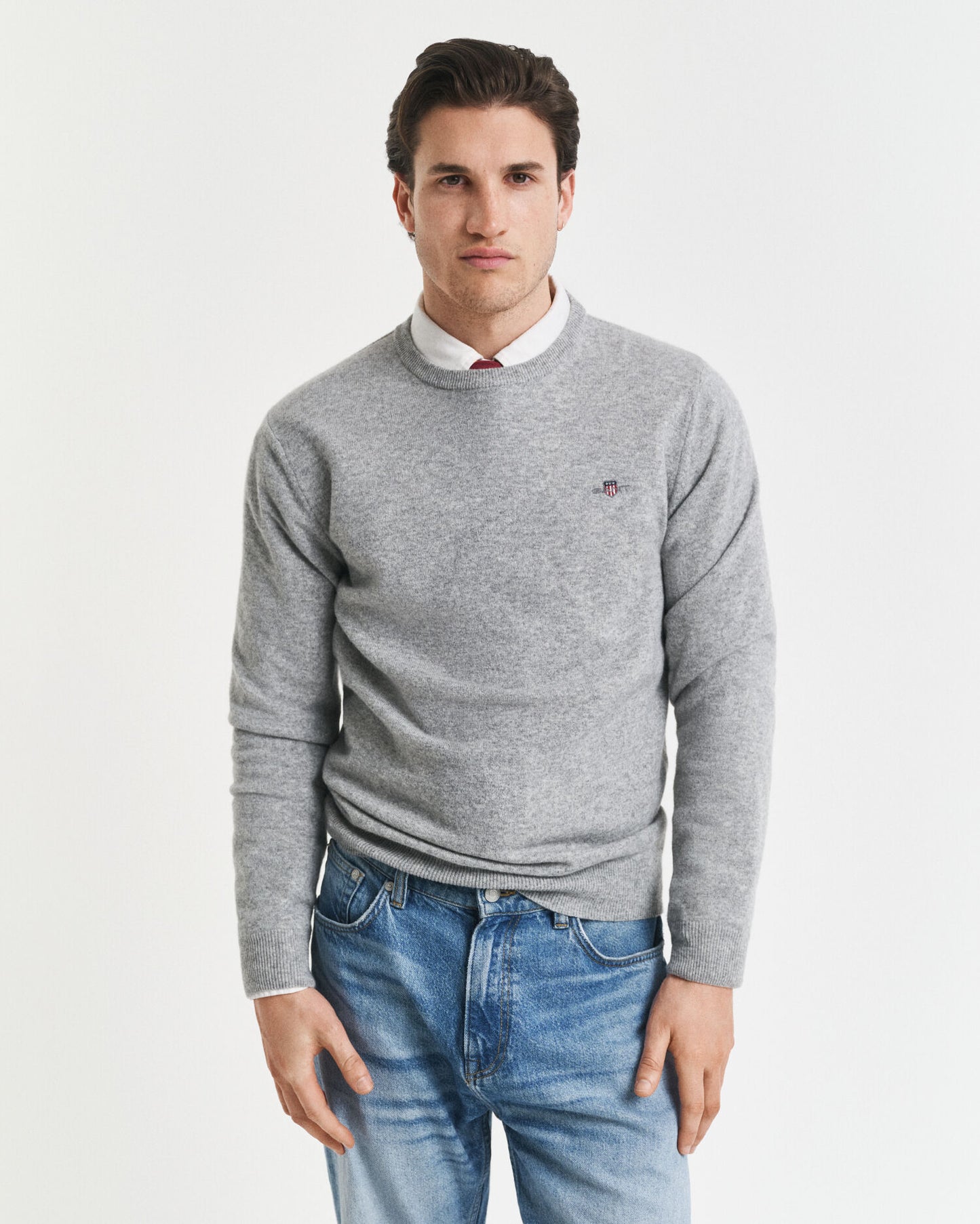 Pull ras du cou en lambswool extrafin