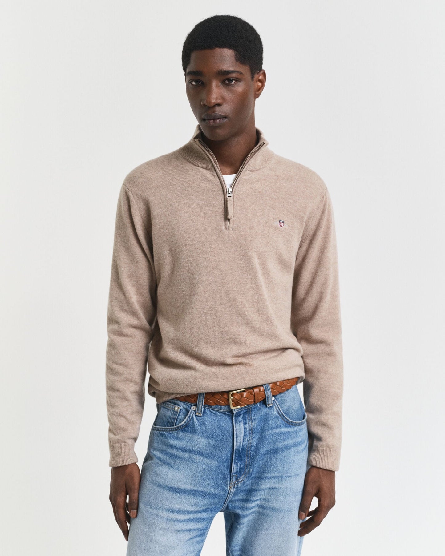 Superfeiner Lambswool-Half-Zip-Pullover