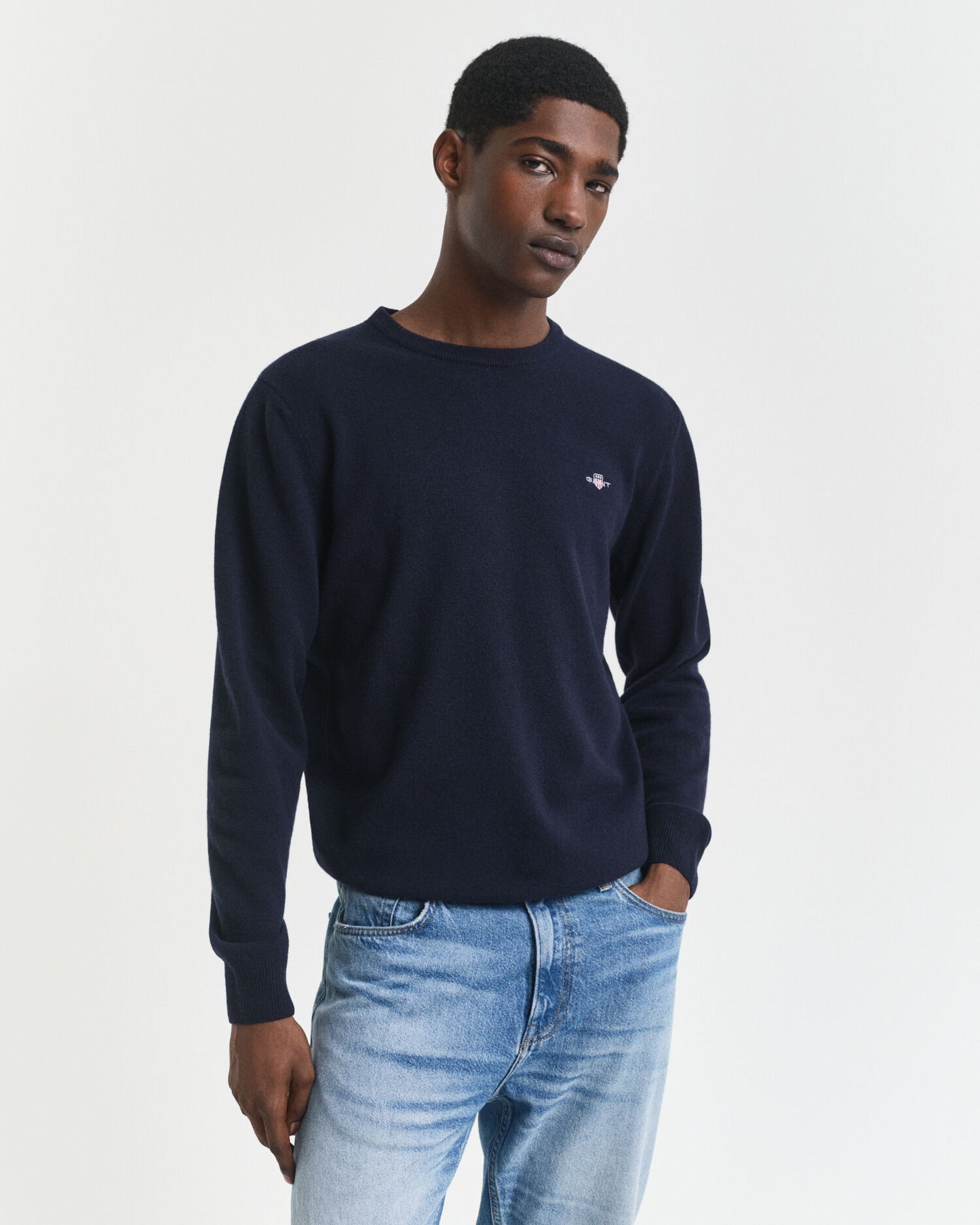 Pull ras du cou en lambswool extrafin