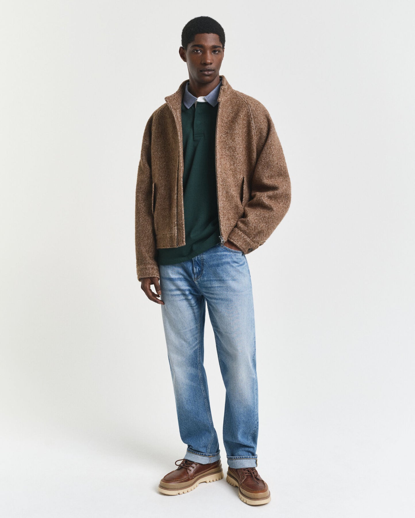 Rugger Lourd à Collet en Chambray