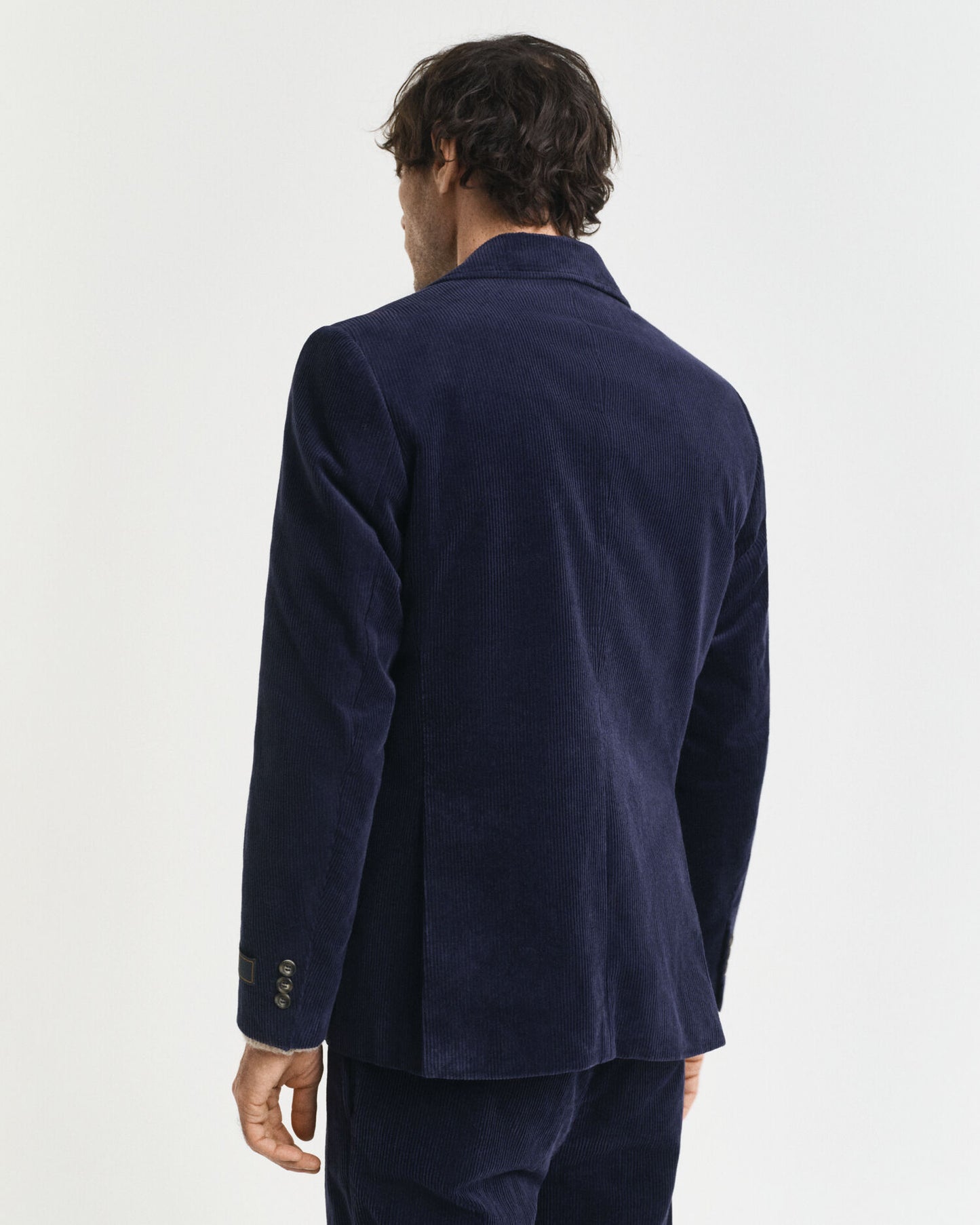 Blazer en velours côtelé coupe droite