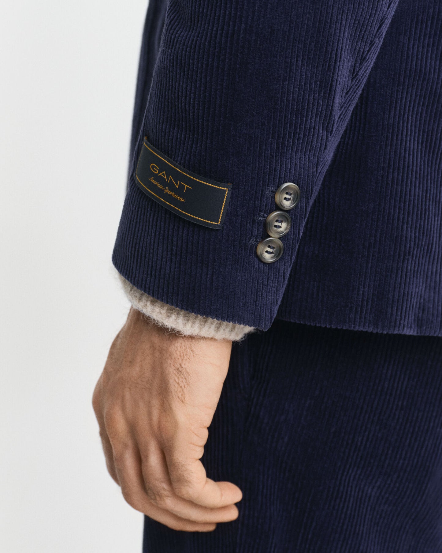 Blazer en velours côtelé coupe droite