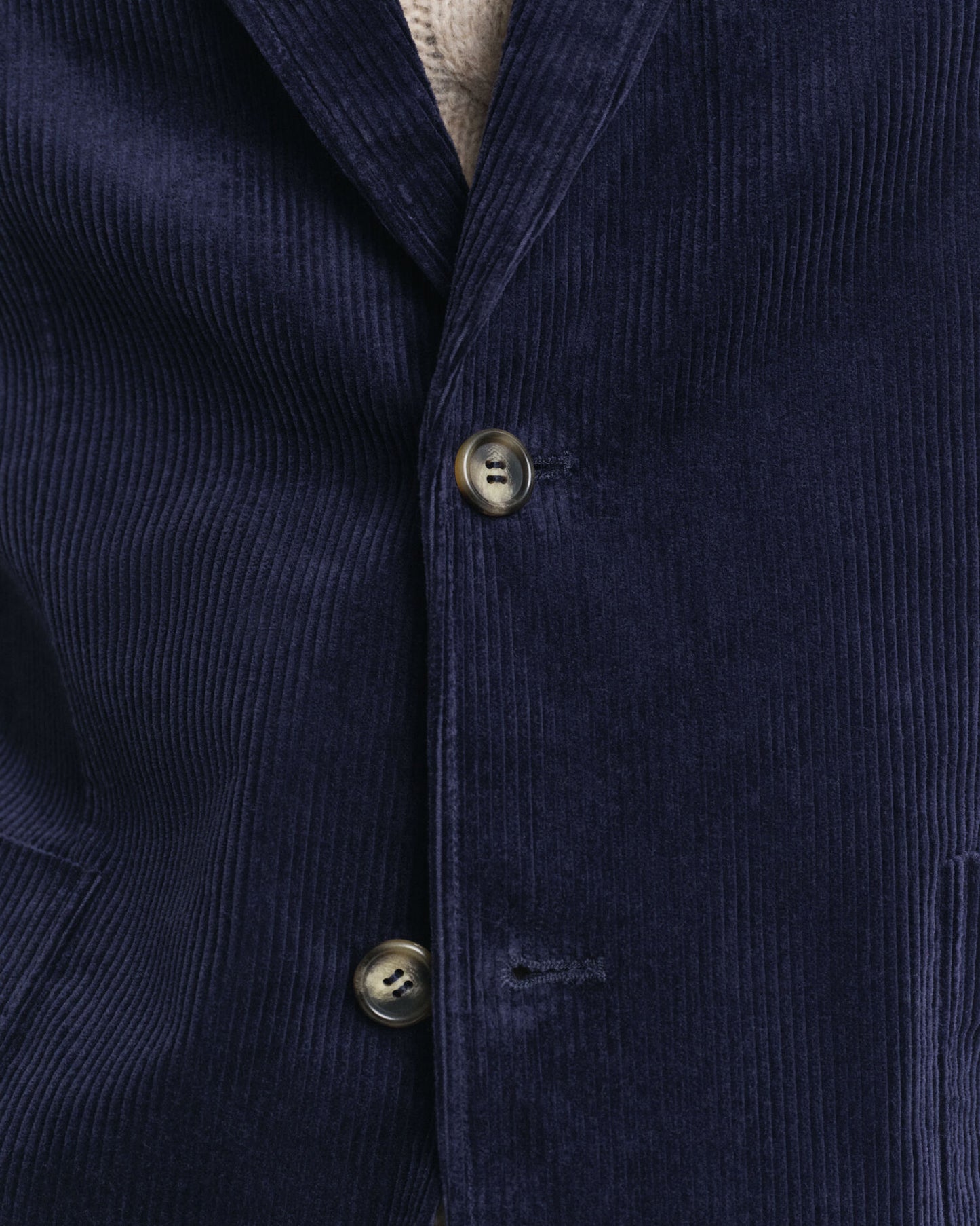 Blazer en velours côtelé coupe droite
