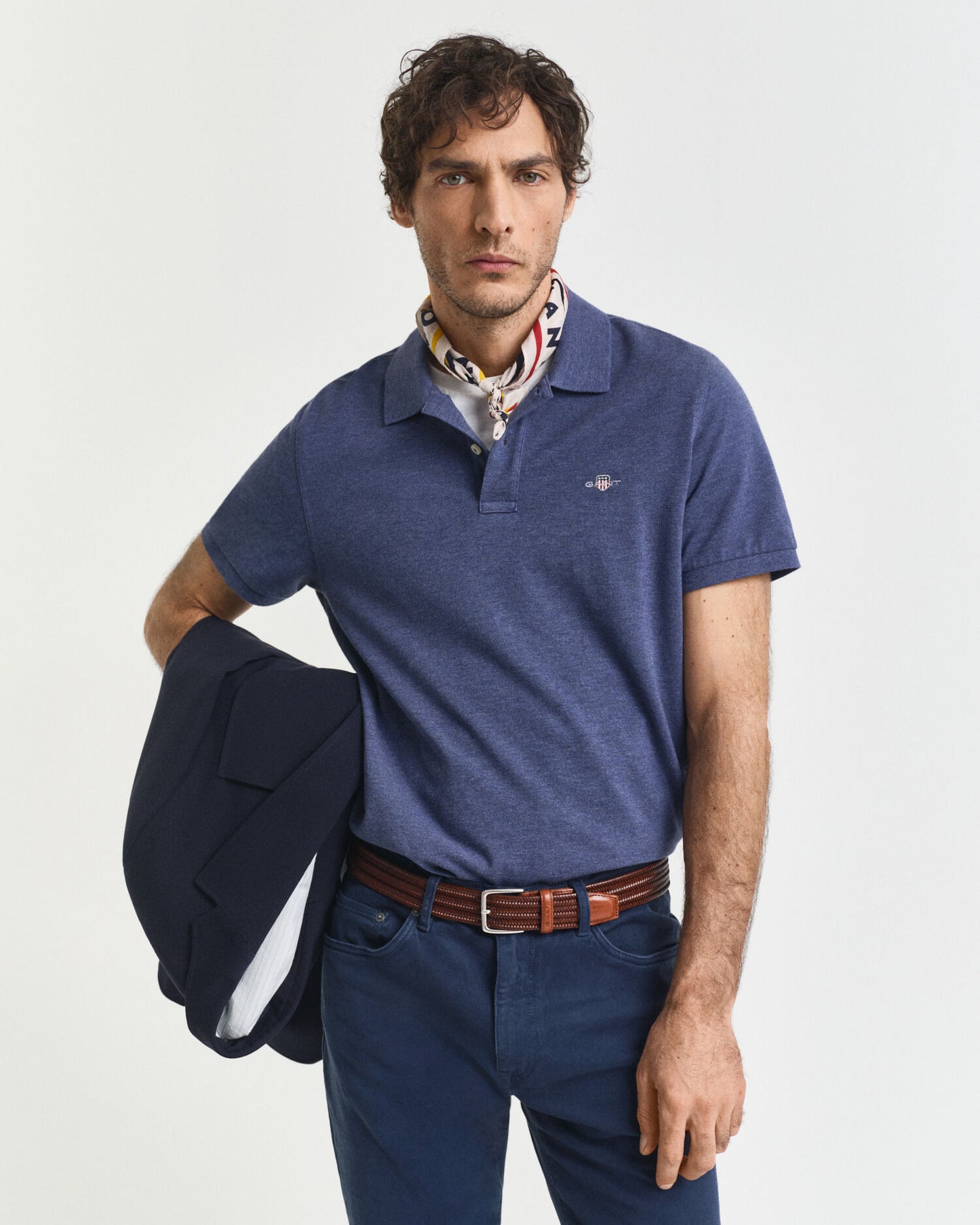 Polo en piqué à coupe regular avec écusson