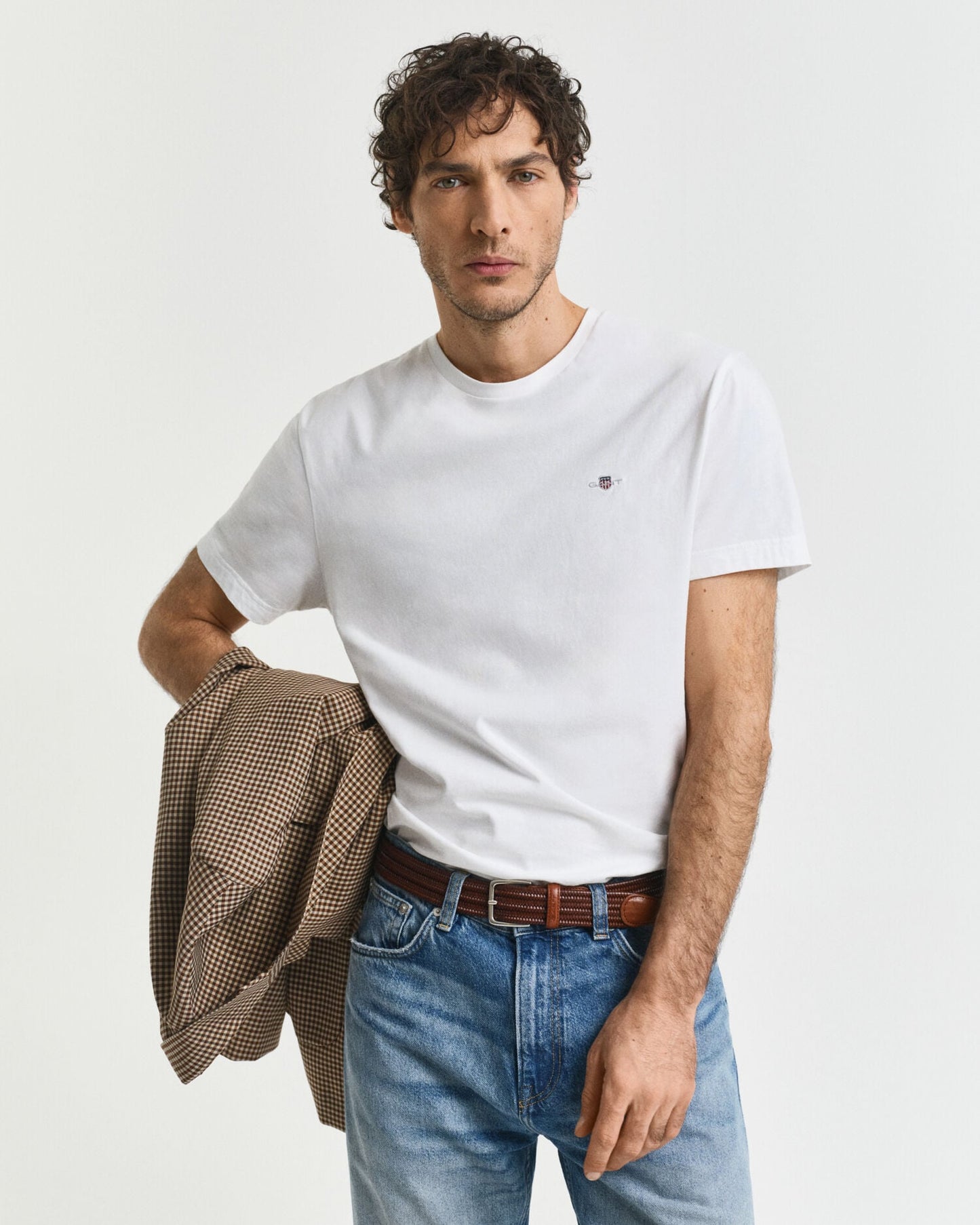 T-shirt écusson coupe droite