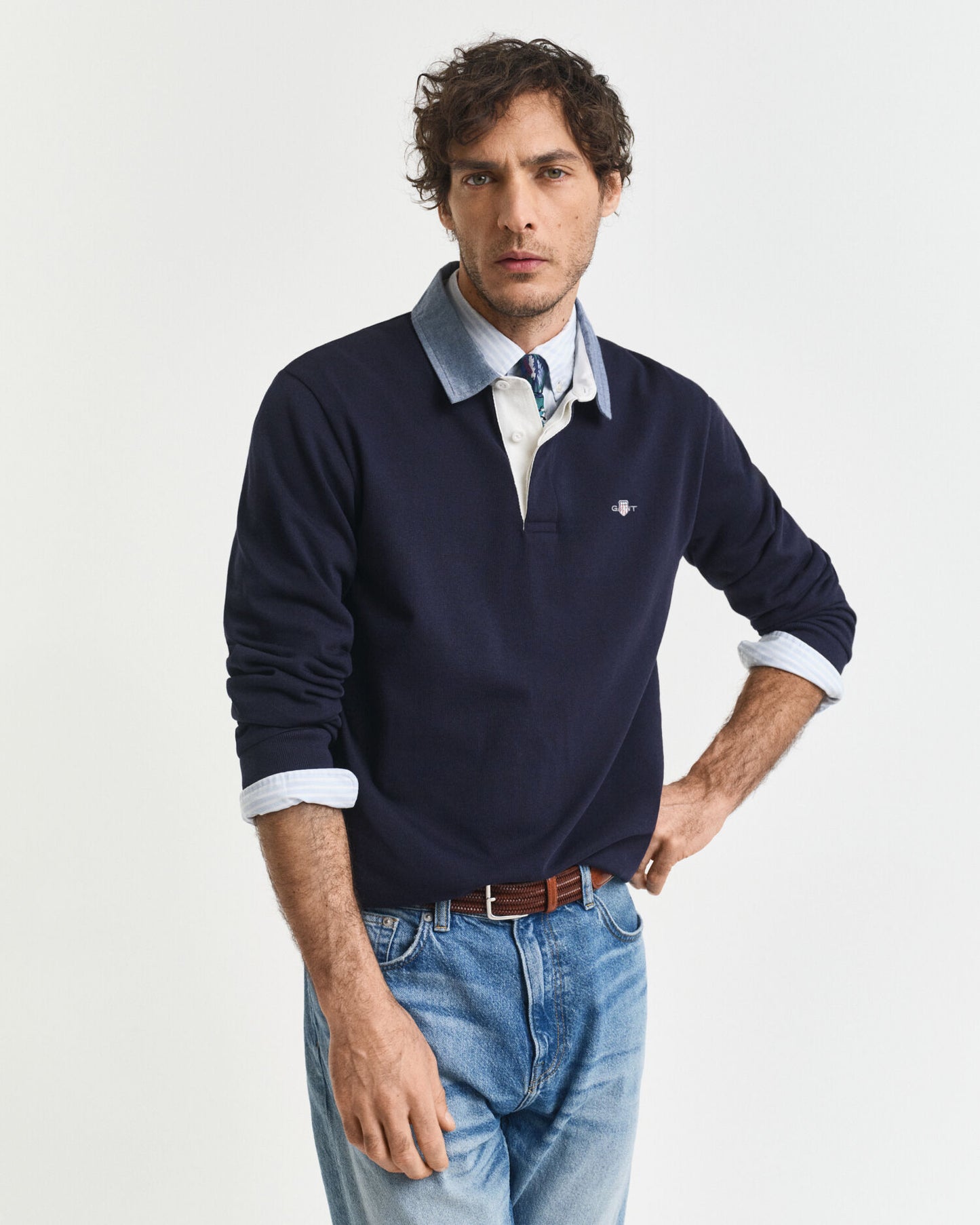 Rugger Lourd à Collet en Chambray