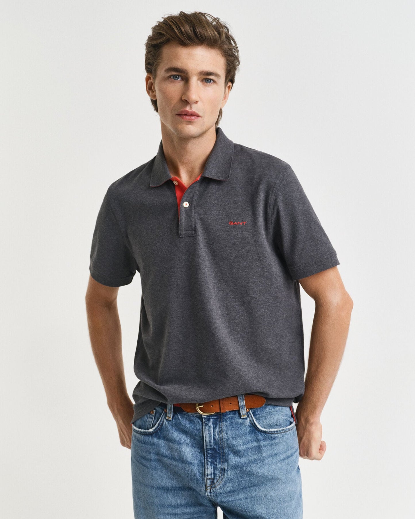 Contrast Pique Polo Shirt